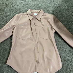 Wilfred vegan leather shirt jacket
